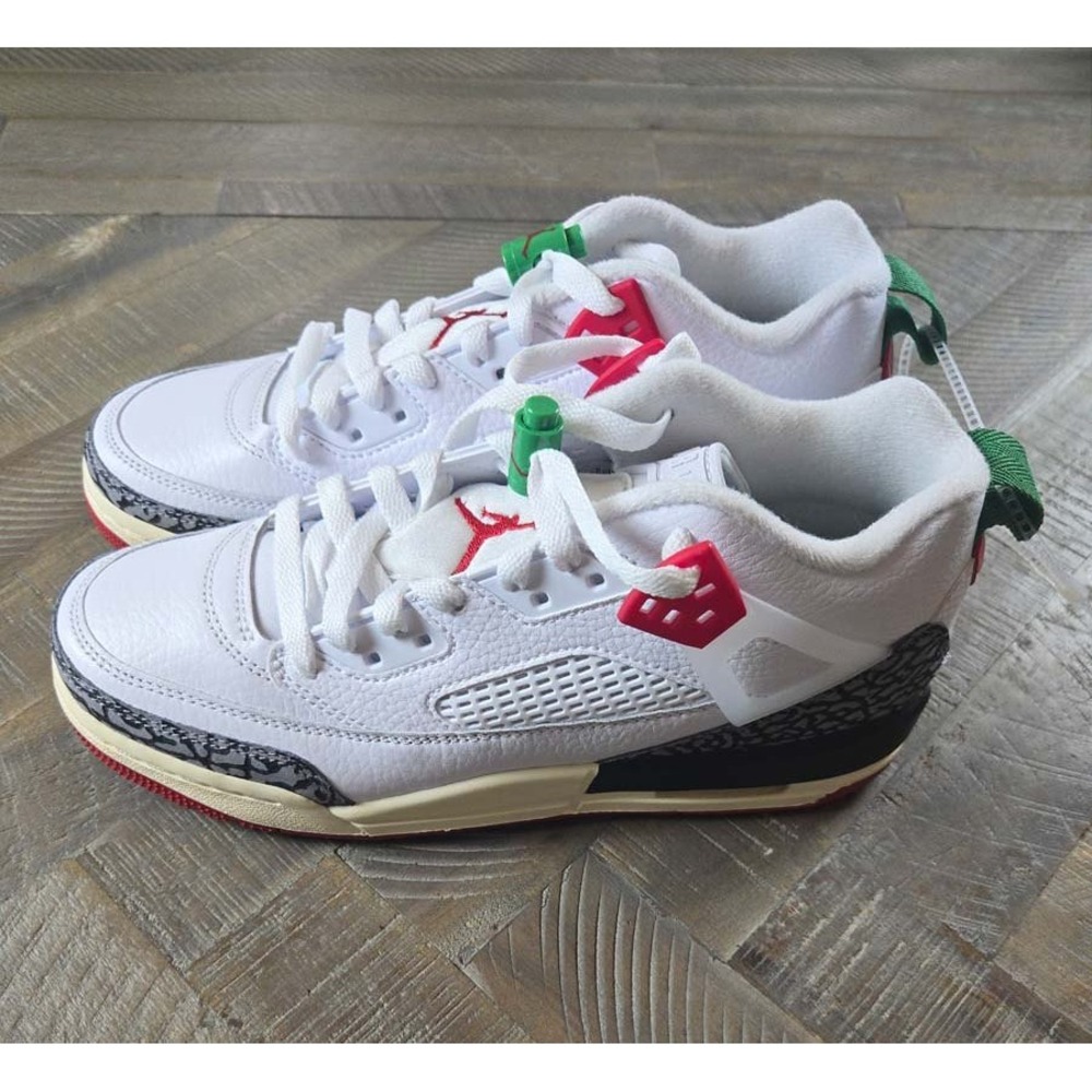 Jordan Spizike Low White Gym Red Lucky Green Houston Oilers Boys 7Y NEW